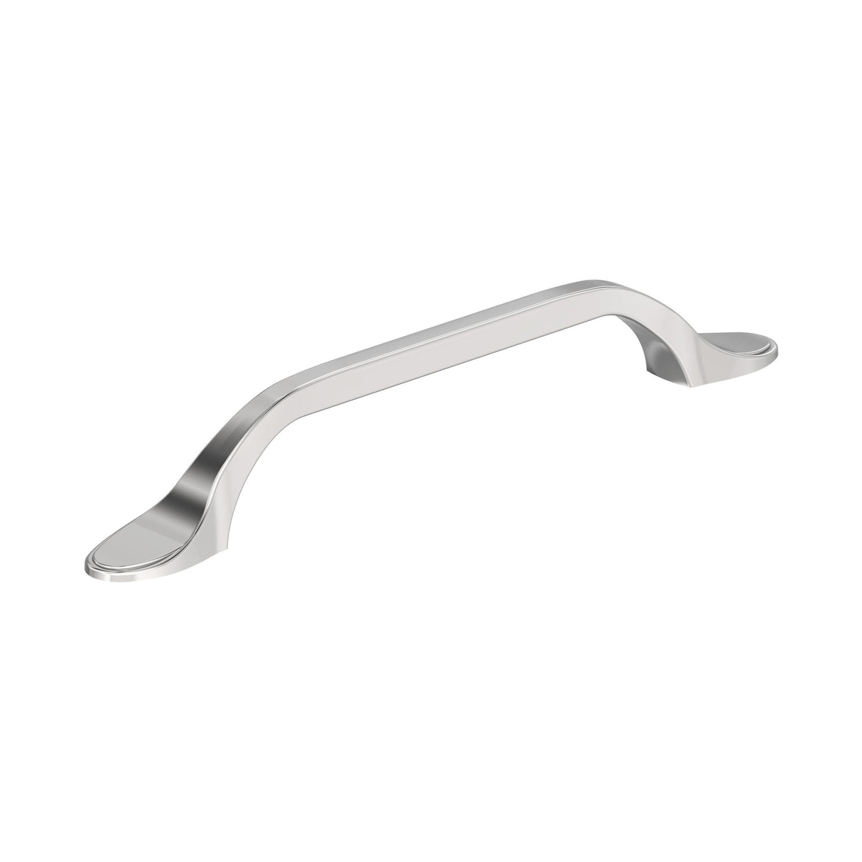 Amerock BP2193726 Polished Chrome Cabinet Pull 5-1/16 inch (128mm) Center-to-Center Cabinet Hardware Ravino Furniture Hardware Drawer Pull