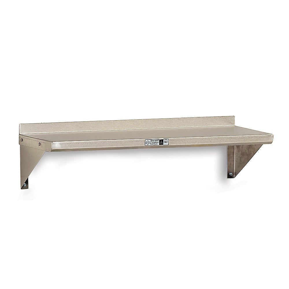 John Boos BHS1236 Wall-Mount Shelves, Stainless Steel, 12", 36"