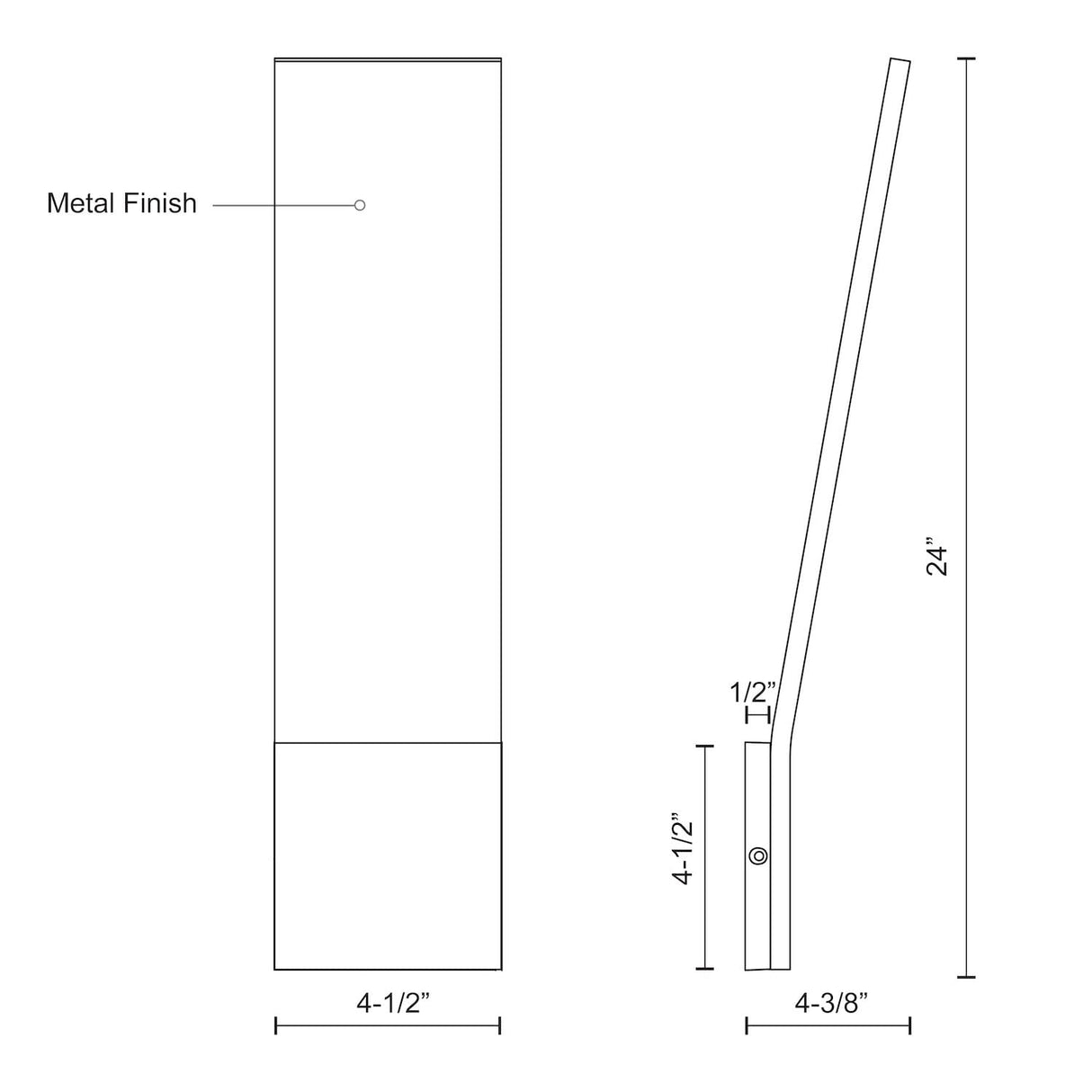 Kuzco EW7924-GY NEVIS 24" EW Gray 120V ELV LED 3000K 90CRI 15W