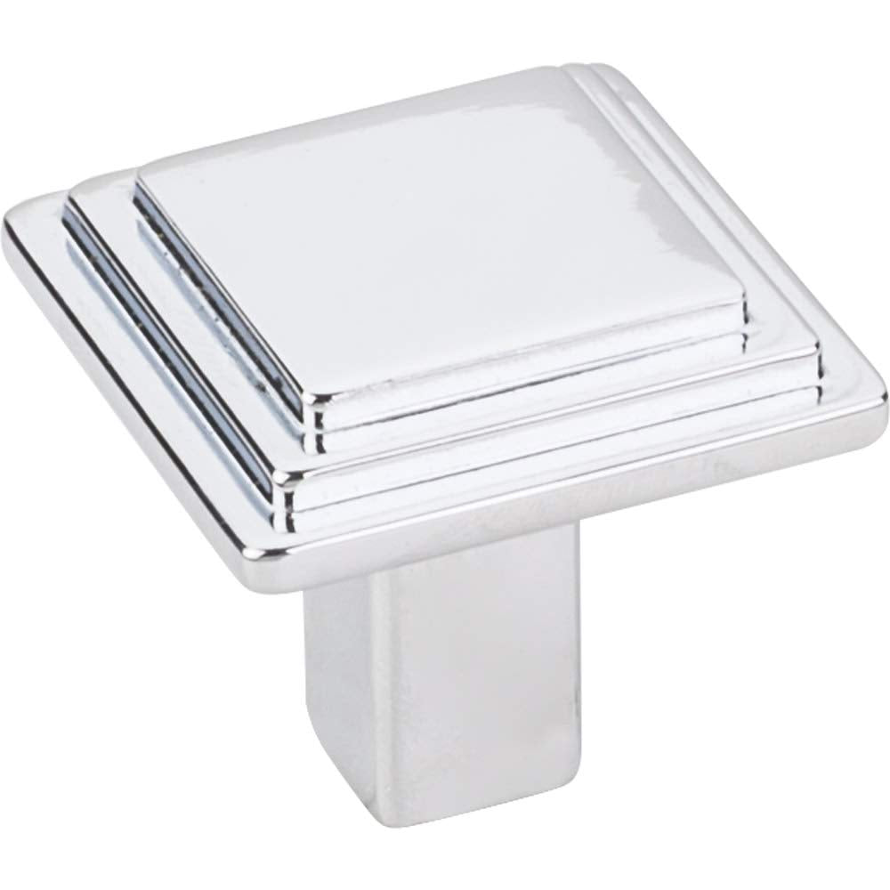 Elements 351PC 1-1/8" Overall Length Polished Chrome Square Calloway Cabinet Knob