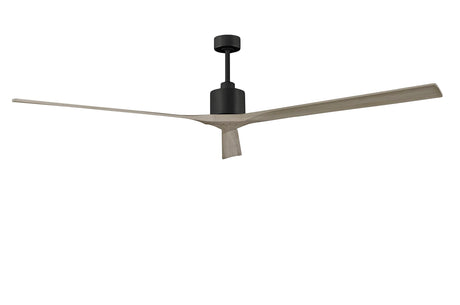 Matthews Fan NKXL-BK-GA-90 Nan XL 6-speed ceiling fan in Matte Black finish with 90” solid gray ash tone wood blades