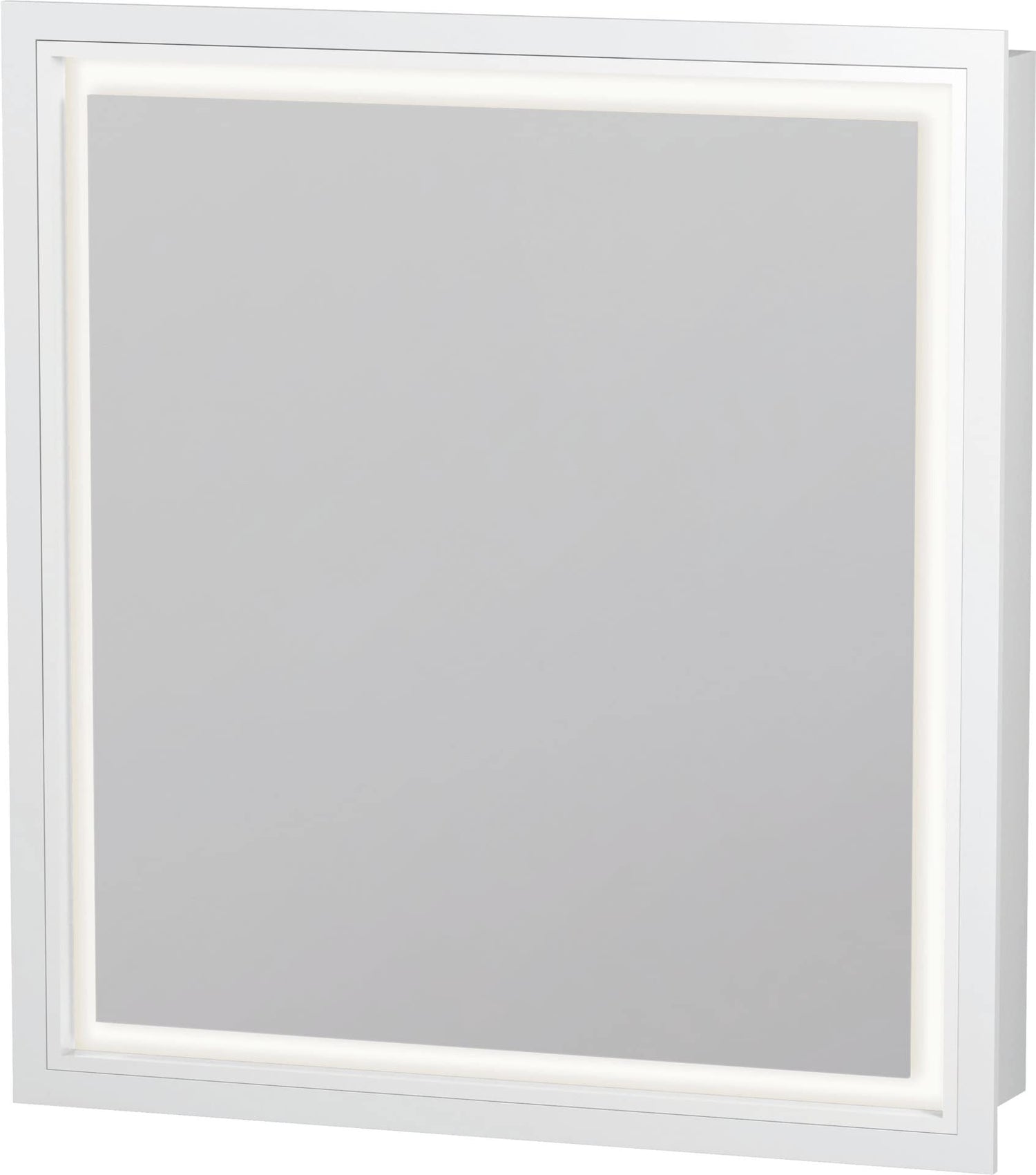 Duravit L-Cube 25-5/8" x 27-1/2" Lighted Framed Single Door Medicine Cabinet - Left Swing Door