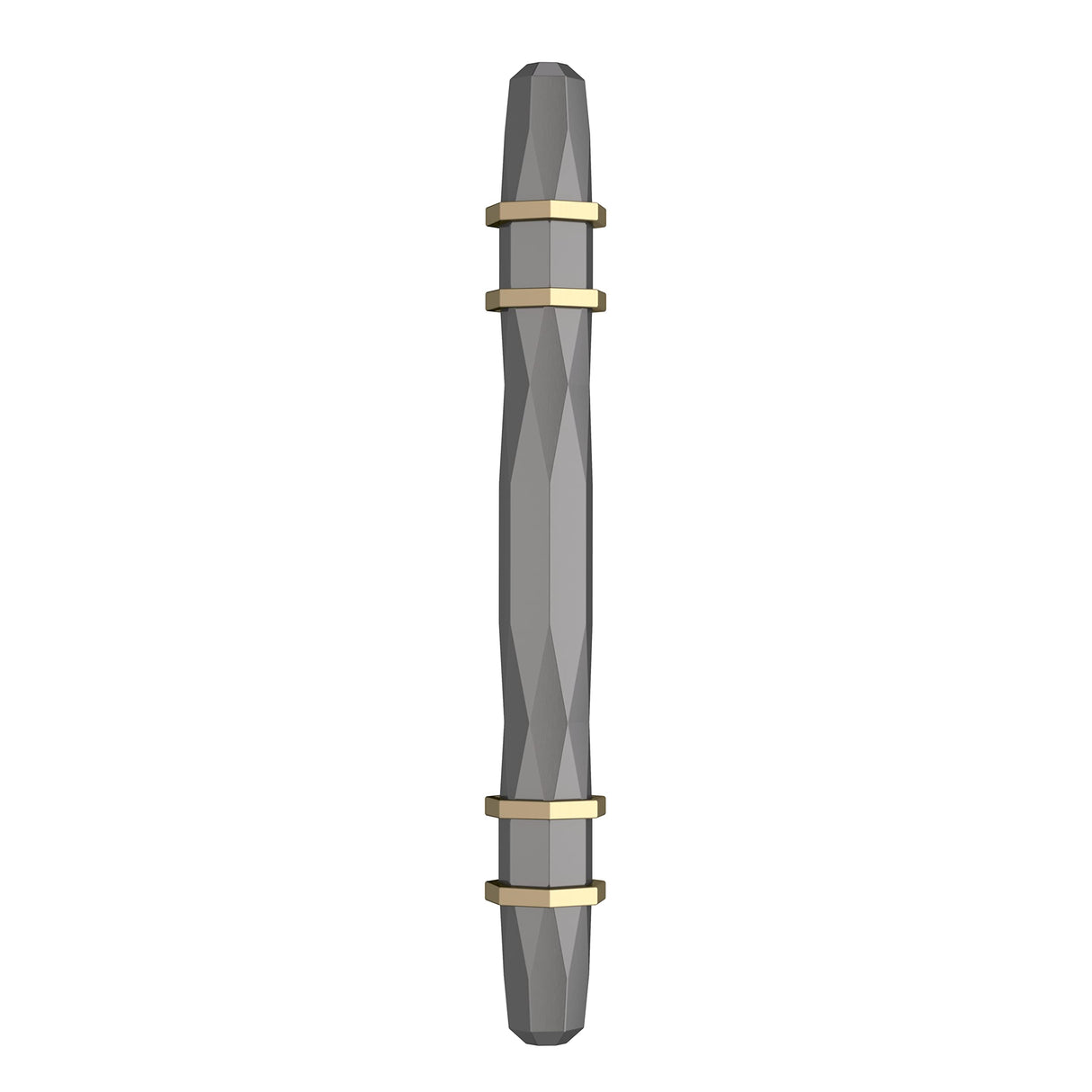 Amerock Cabinet Pull Black Chrome/Golden Champagne 3-3/4 inch (96 mm) Center-to-Center London 1 Pack Drawer Pull Drawer Handle Cabinet Hardware