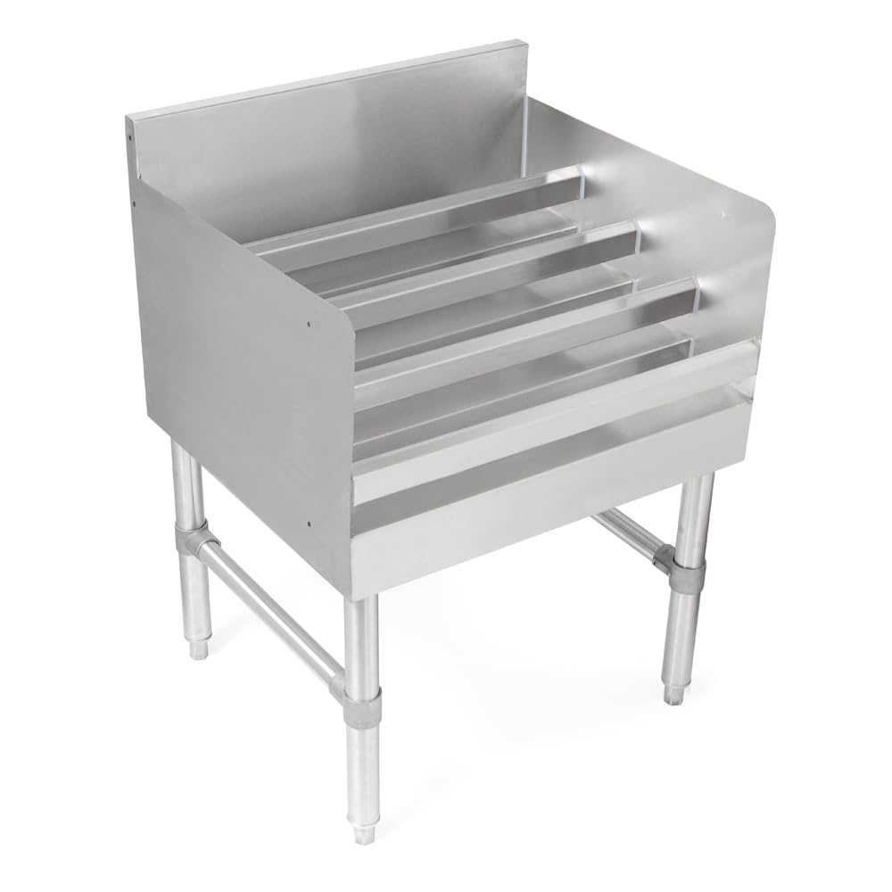 John Boos UBLD-2112 Liquor Display, 21” Width, 4-Step, 18GA Stainless Steel (Underbar)