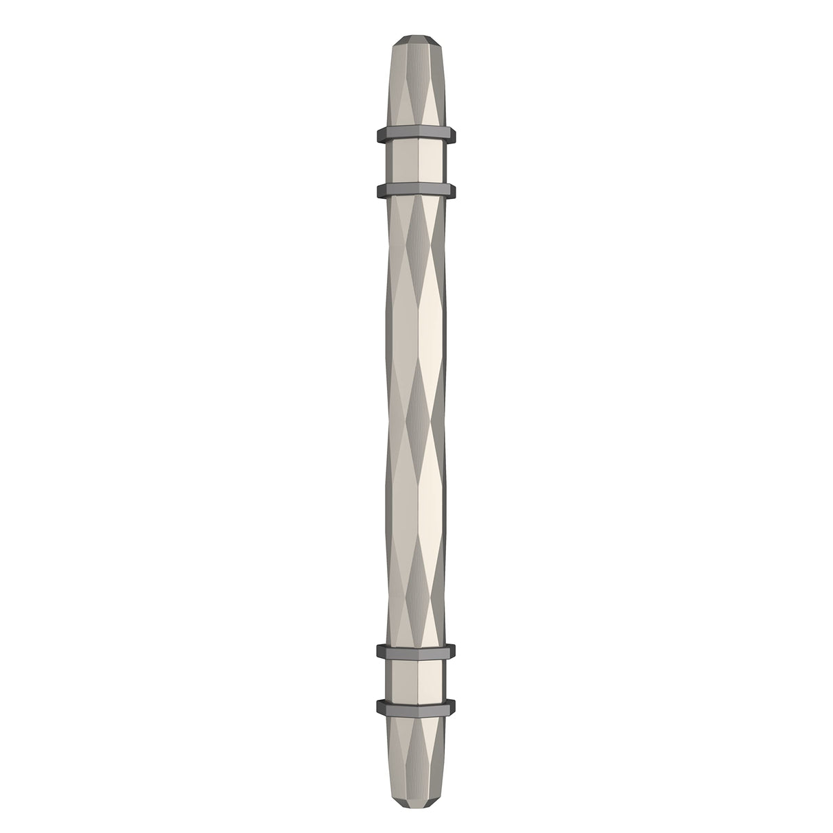 Amerock Cabinet Pull Satin Nickel/Black Chrome 5-1/16 inch (128 mm) Center-to-Center London 1 Pack Drawer Pull Drawer Handle Cabinet Hardware