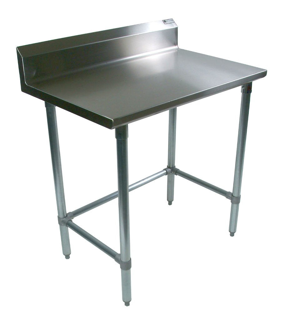 John Boos ST6R5-2436GBK 16 Gauge Stainless Steel Work Table with 5" Rear Riser, Galvanized Base and Bracing, 36" x 24"
