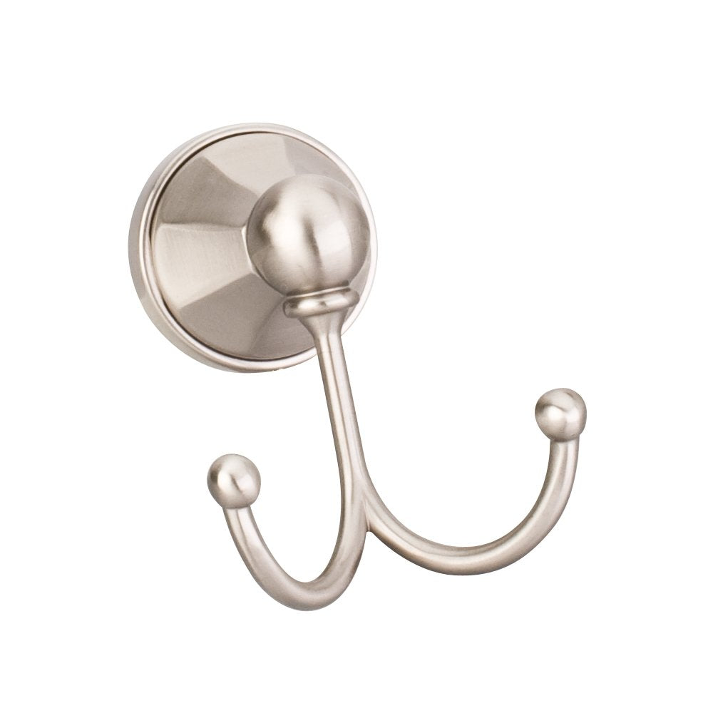 Elements BHE3-02SN Newbury Satin Nickel Double Robe Hook - Contractor Packed