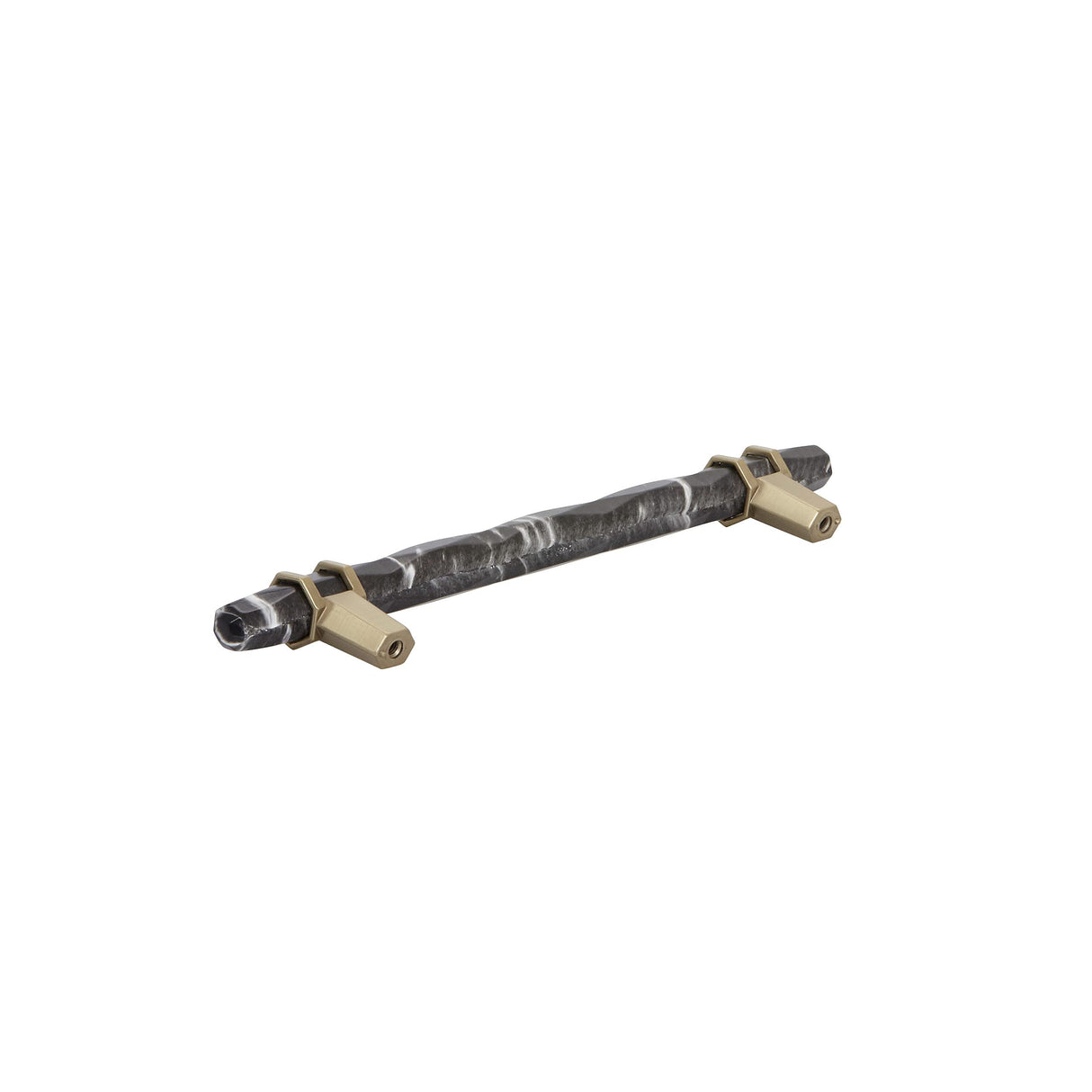 Amerock BP36650MBKBBZ Carrione Cabinet Pull, 6-5/16 in (160 mm) Center-to-Center, Marble Black/Golden Champagne