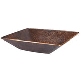 Premier Copper Products PVMRECDB 17-Inch Modern Rectangle Hand Forged Old World Copper Vessel Sink