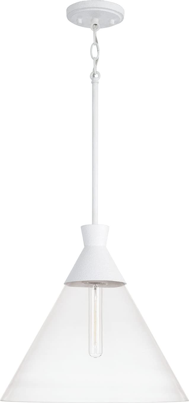 Capital Lighting 350311XW Paloma 1 Light Pendant Textured White