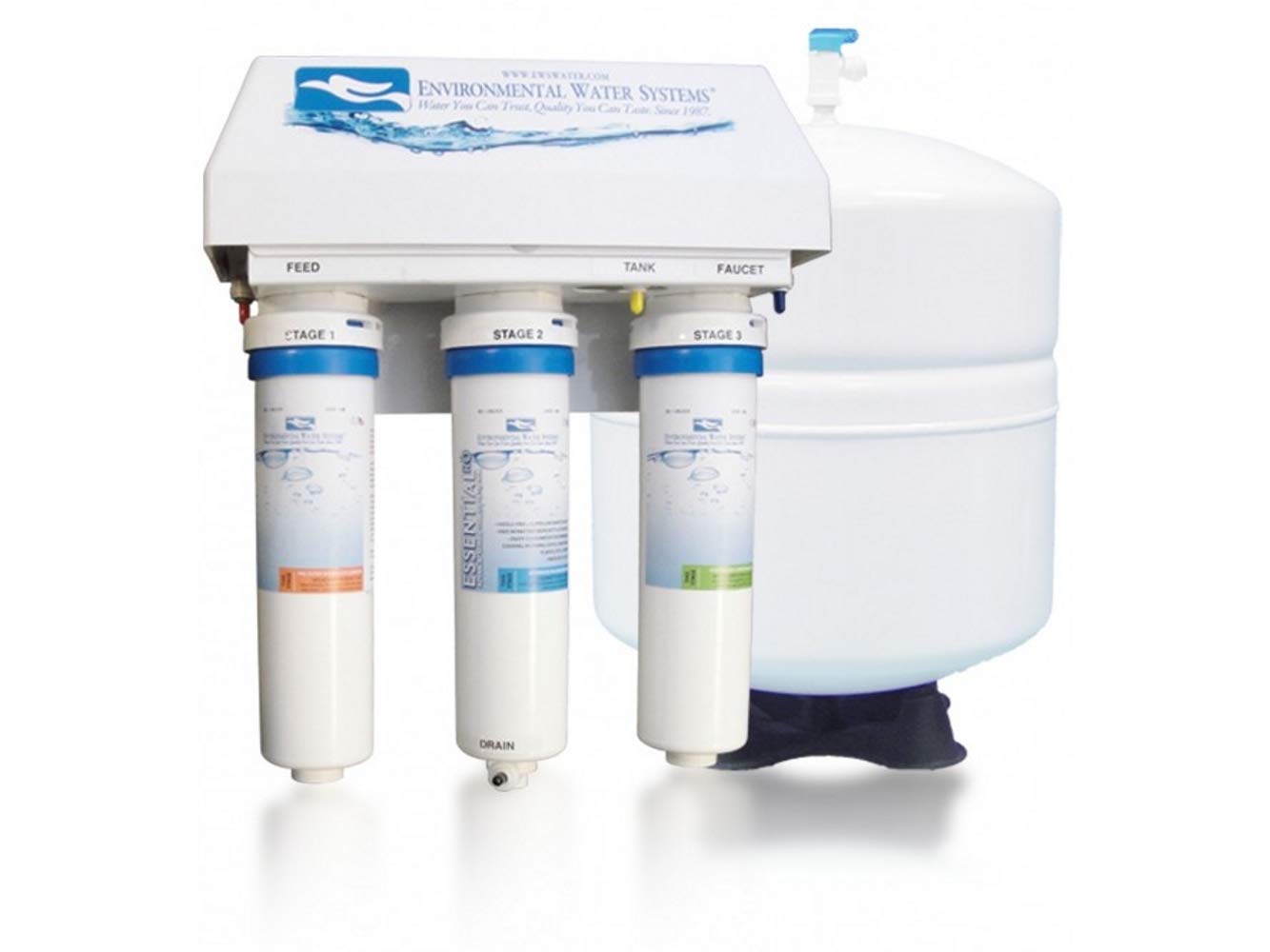 EWS Essential Series Reverse Osmosis Under-Sink 3-Stage Plus UV Disinfection