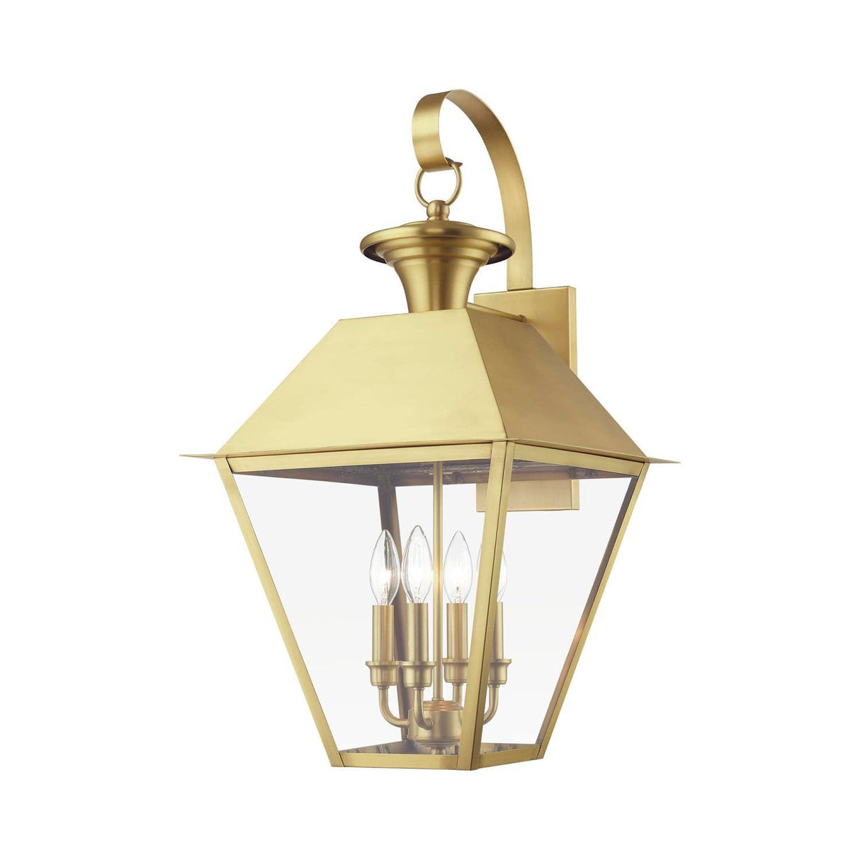Wentworth 4 Light Outdoor Sconce in Natural Brass (27222-08)
