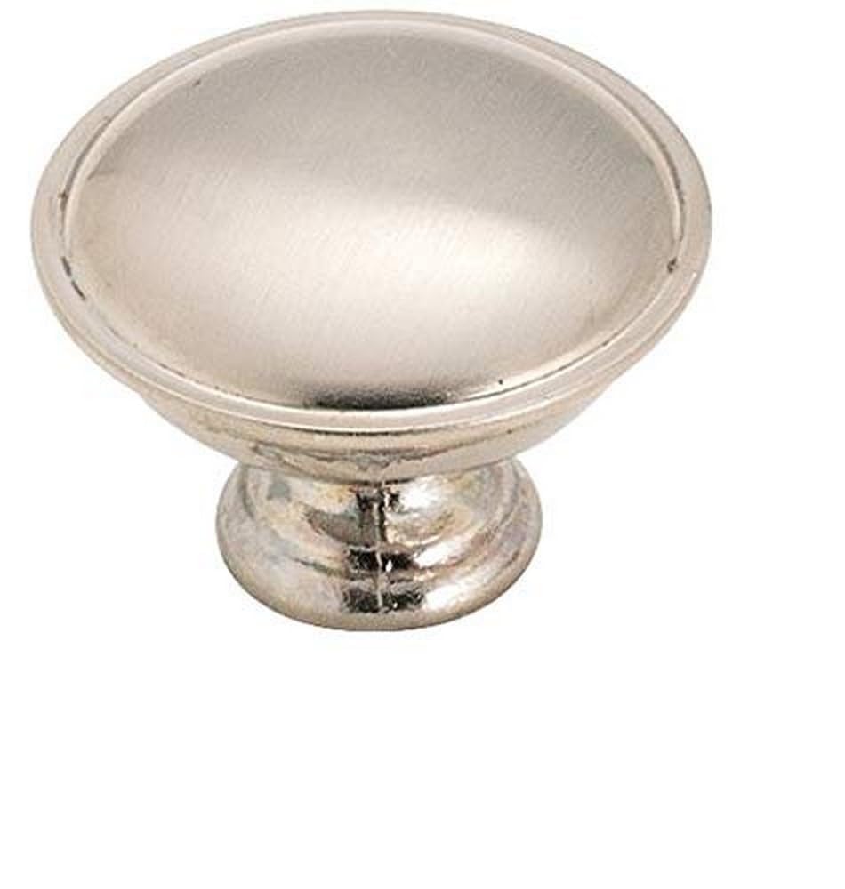 Amerock Cabinet Knob Brushed Chrome 1-5/16 inch (33 mm) Diameter Everyday Heritage 1 Pack Drawer Knob Cabinet Hardware
