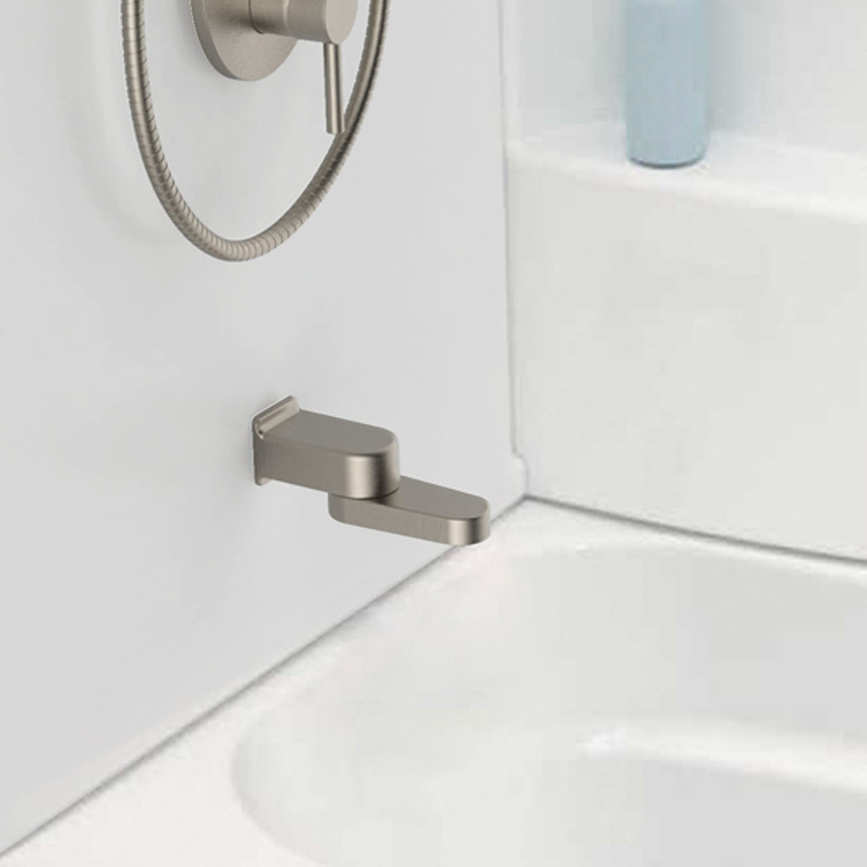 PULSE ShowerSpas 3011-TS-BN Fold Away Tub Spout and Diverter, 1/2" NPT Connection, Brushed-Nickel