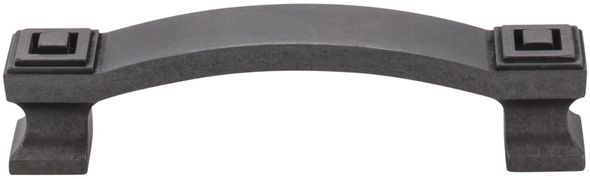 Jeffrey Alexander 585-96BNBDL 96 mm Center-to-Center Brushed Pewter Square Delmar Cabinet Pull