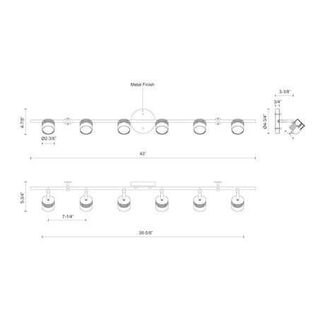 Kuzco TR10044-BK LED TRACK (LYRA) 33W 2400LM BLACK.