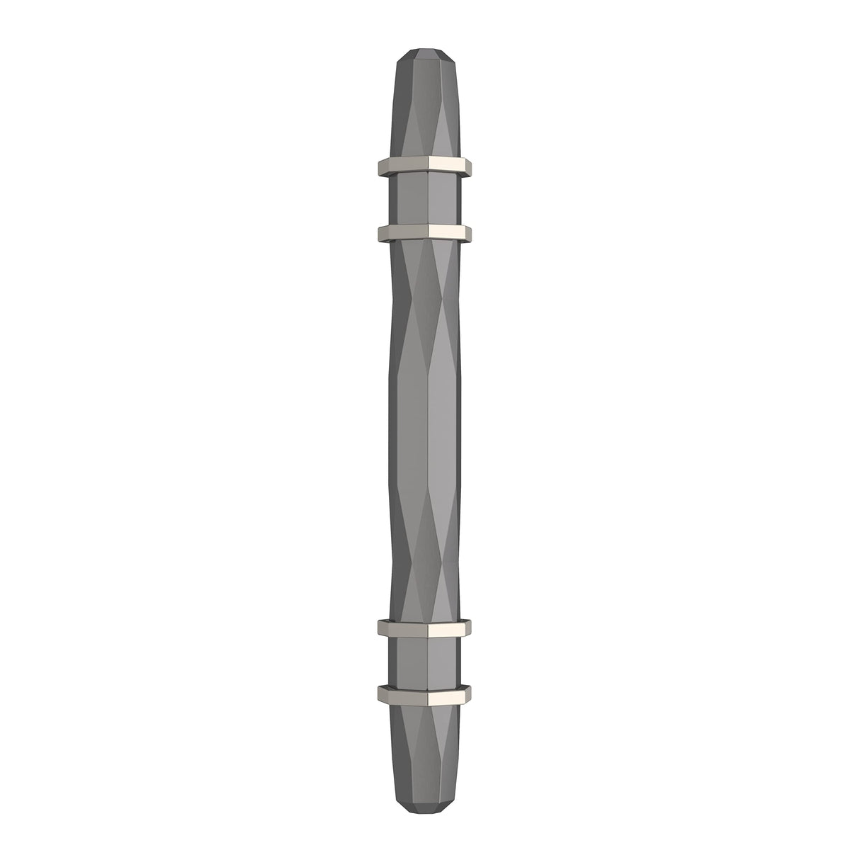 Amerock Cabinet Pull Black Chrome/Satin Nickel 3-3/4 inch (96 mm) Center-to-Center London 1 Pack Drawer Pull Drawer Handle Cabinet Hardware