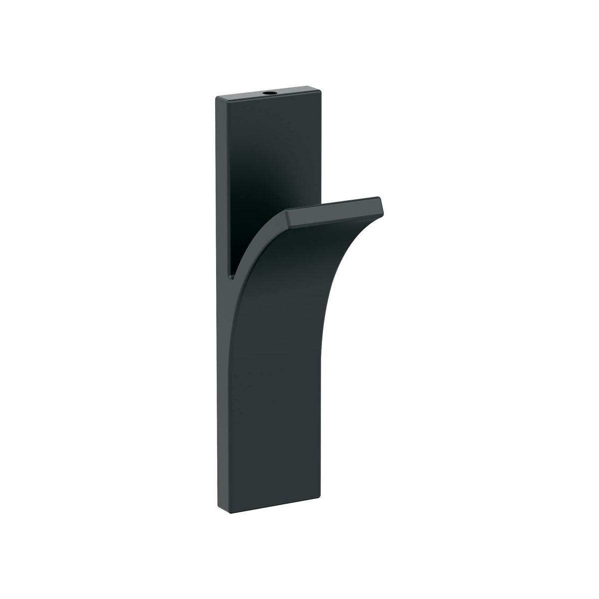 Amerock HBX37014MB Apex Single Prong Decorative Wall Hook Matte Black Hook for Coats, Hats, Backpacks, Bags Hooks for Bathroom, Bedroom, Closet, Entryway, Laundry Room, Office