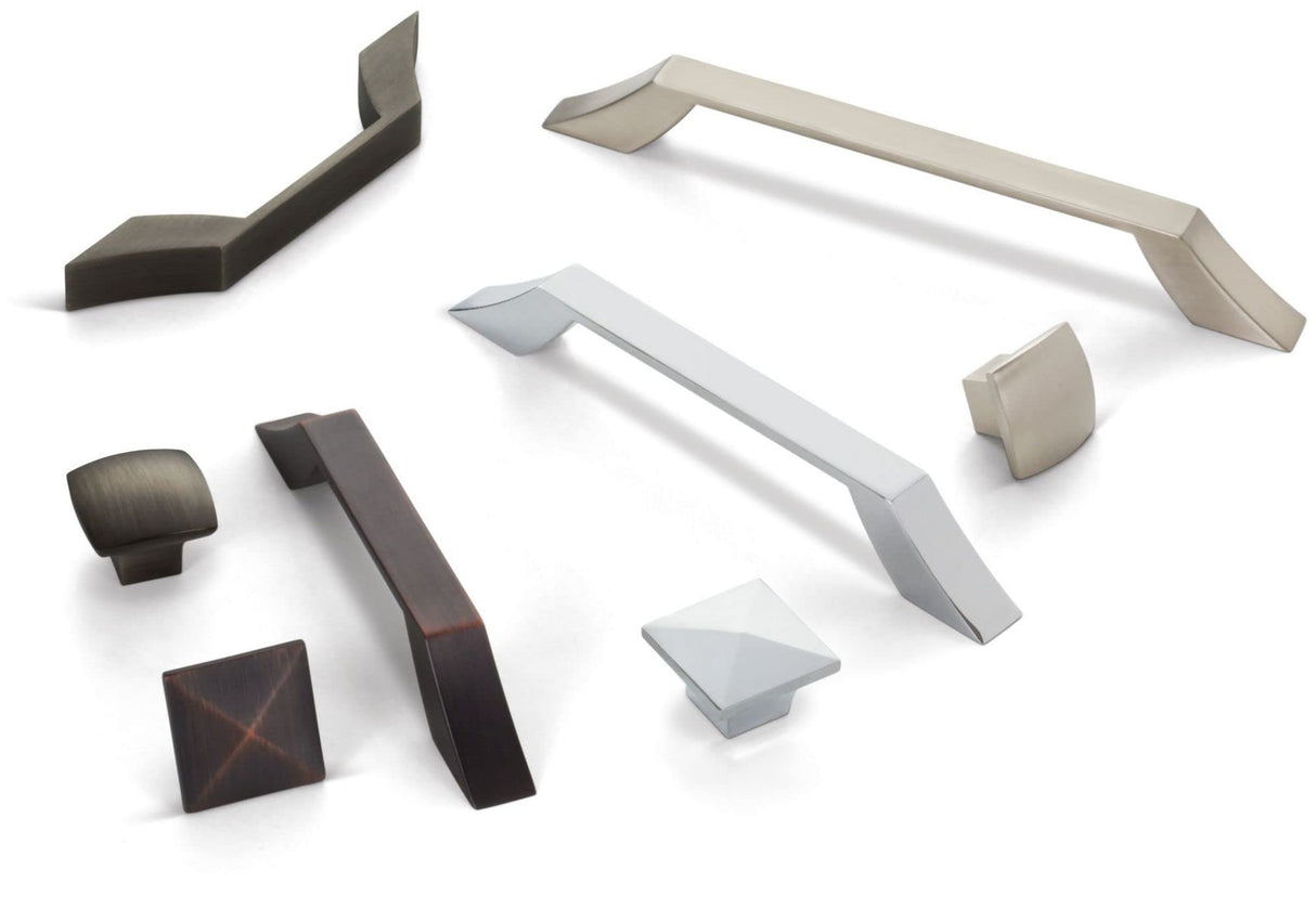 Jeffrey Alexander 798-160PC 160 mm Center-to-Center Polished Chrome Square Royce Cabinet Pull