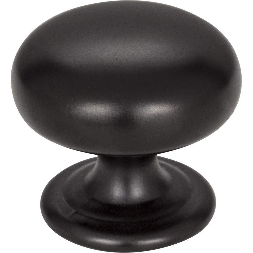 Elements 2980MB 1-1/4" Diameter Matte Black Florence Cabinet Mushroom Knob
