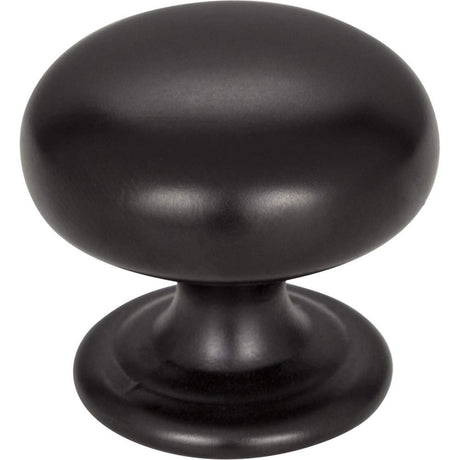 Elements 2980MB 1-1/4" Diameter Matte Black Florence Cabinet Mushroom Knob