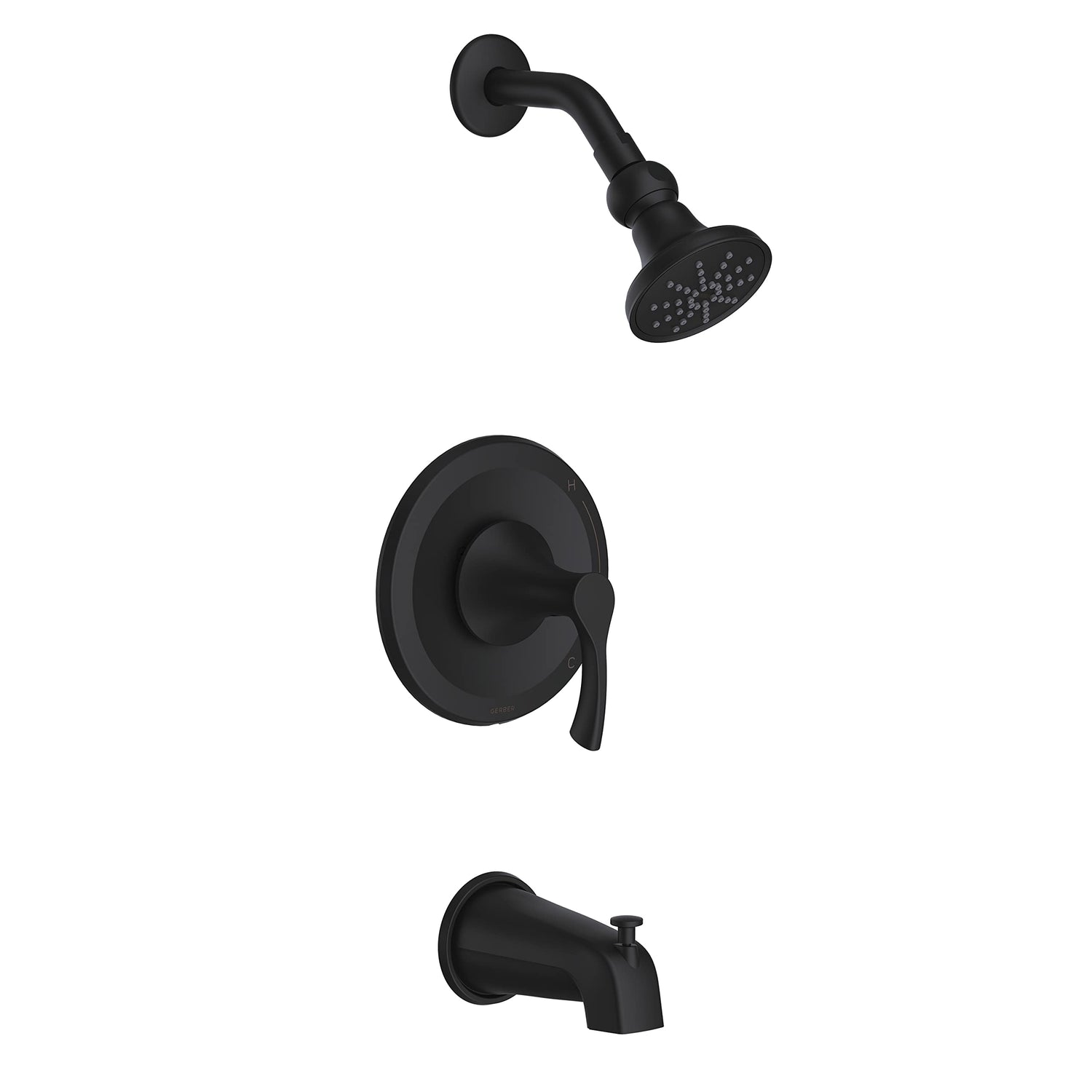 Gerber D500122BSTC Antioch Tub & Shower Trim Kit, 1.75GPM - Satin Black
