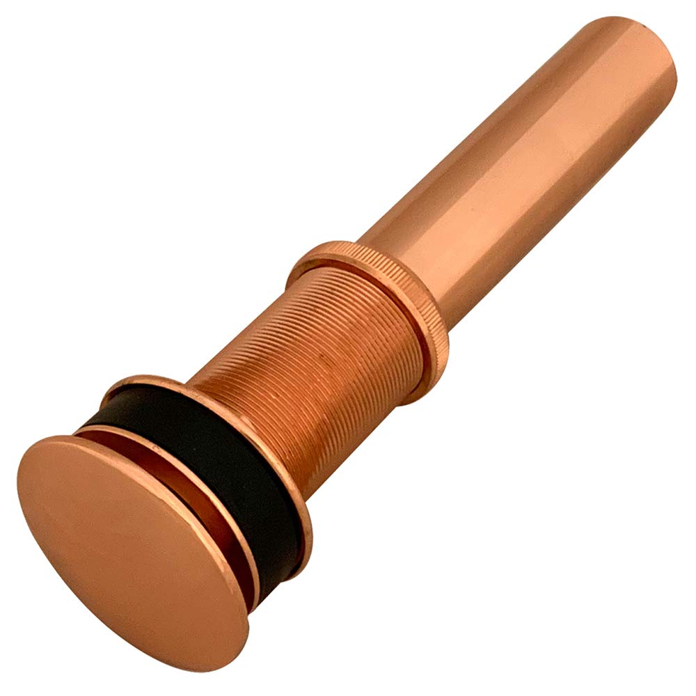 Premier Copper Products D-208PC 1.5-Inch Non-Overflow Pop-up Bathroom Sink Drain, Polished Copper