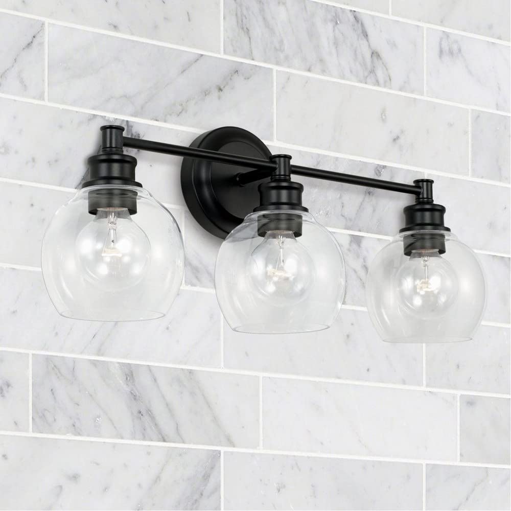Capital Lighting 121131AD-426 Mid Century 3 Light Vanity Aged Brass