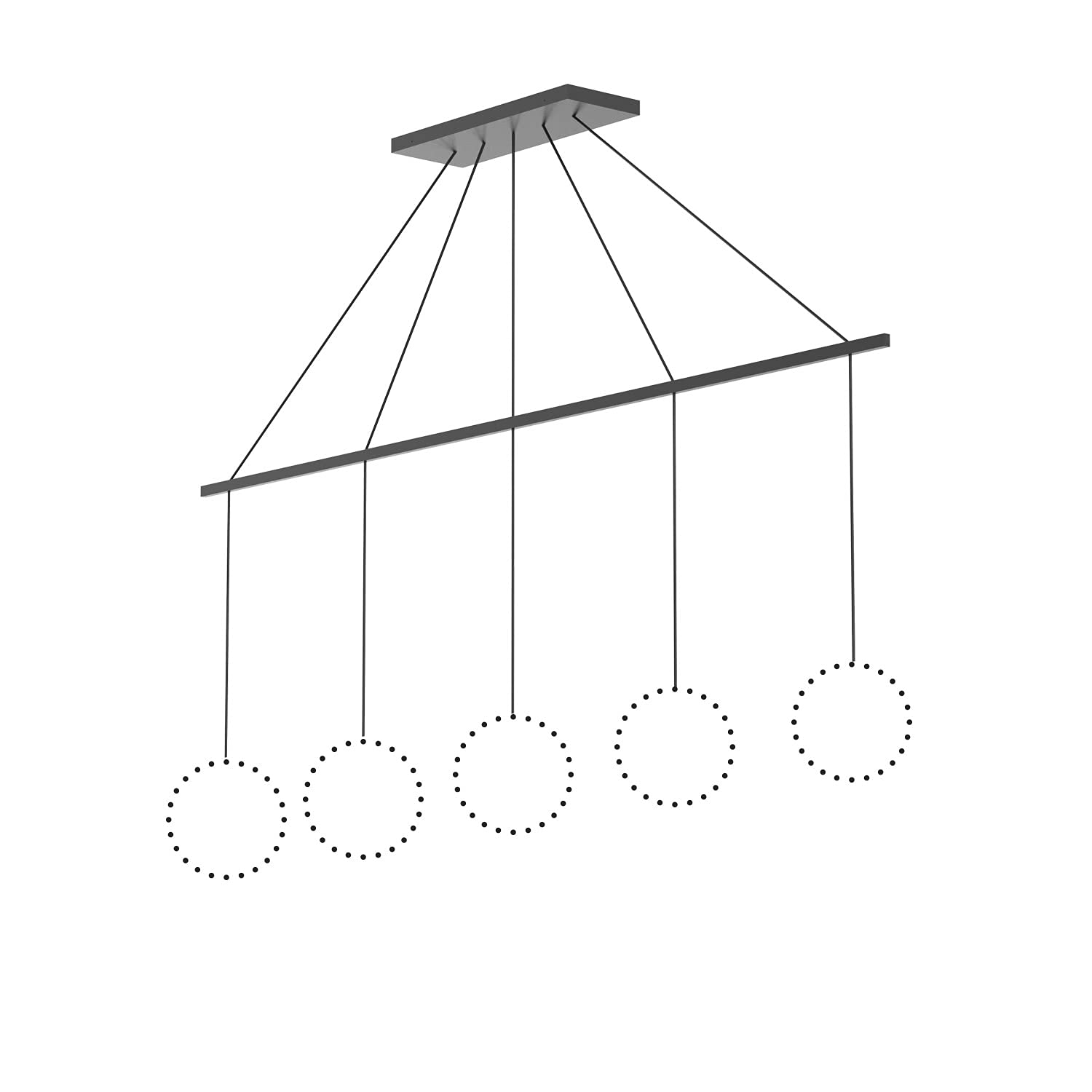 Kuzco CNL5AC-BK 5 Head LINEAR-PENDANT CANOPY SSL/SVT Black