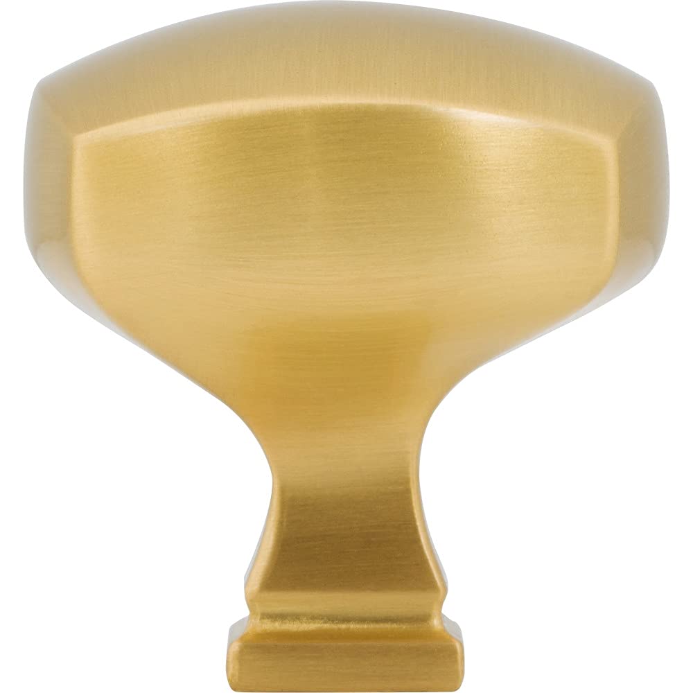 Jeffrey Alexander 278L-BG 1-3/8" Overall Length Brushed Gold Square Audrey Cabinet Knob