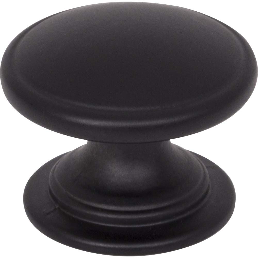 Jeffrey Alexander 3980-MB 1-1/4" Diameter Matte Black Durham Cabinet Knob