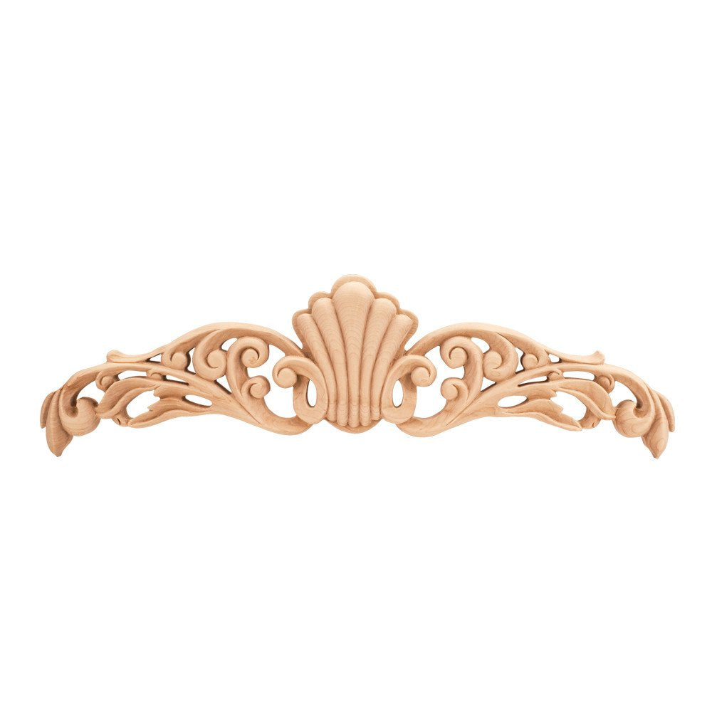 Hardware Resources ONL-04-20CH 20" W x 3/4" D x 5-3/4" H Cherry Art Nouveau Onlay