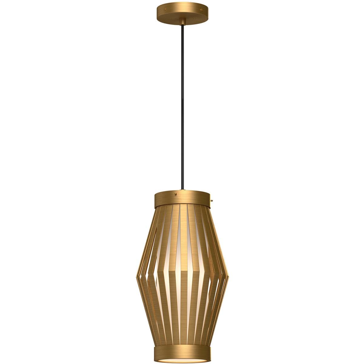 Alora PD434509AGOP HANA 9" PD AGED BRASS MATTE OPAL GLASS CORD 72 1X60W E26