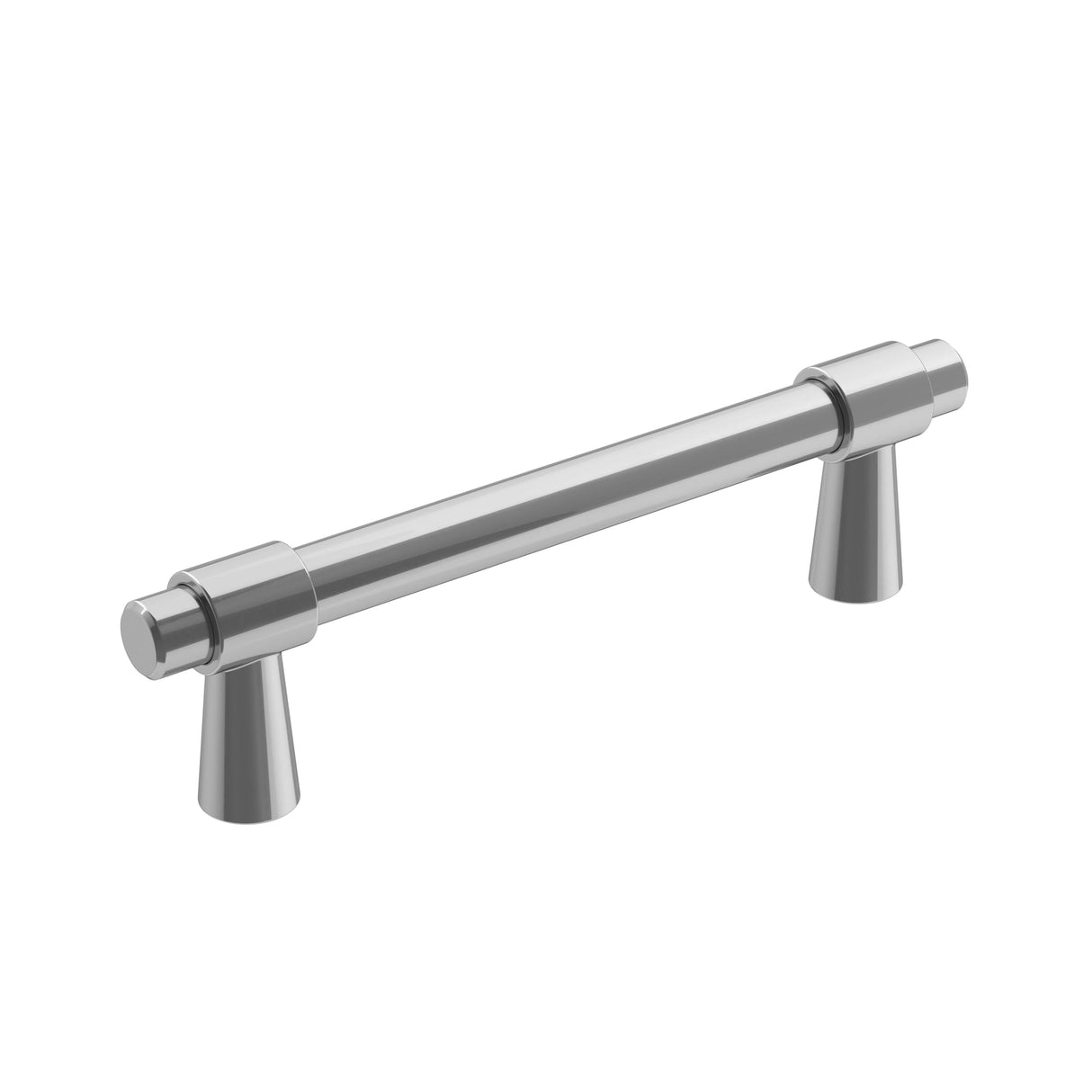 Amerock Cabinet Pull Polished Chrome 3-3/4 inch (96 mm) Center-to-Center Destine 1 Pack Drawer Pull Cabinet Handle Cabinet Hardware