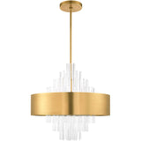 Livex Lighting 10 Light Natural Brass Pendant Chandelier