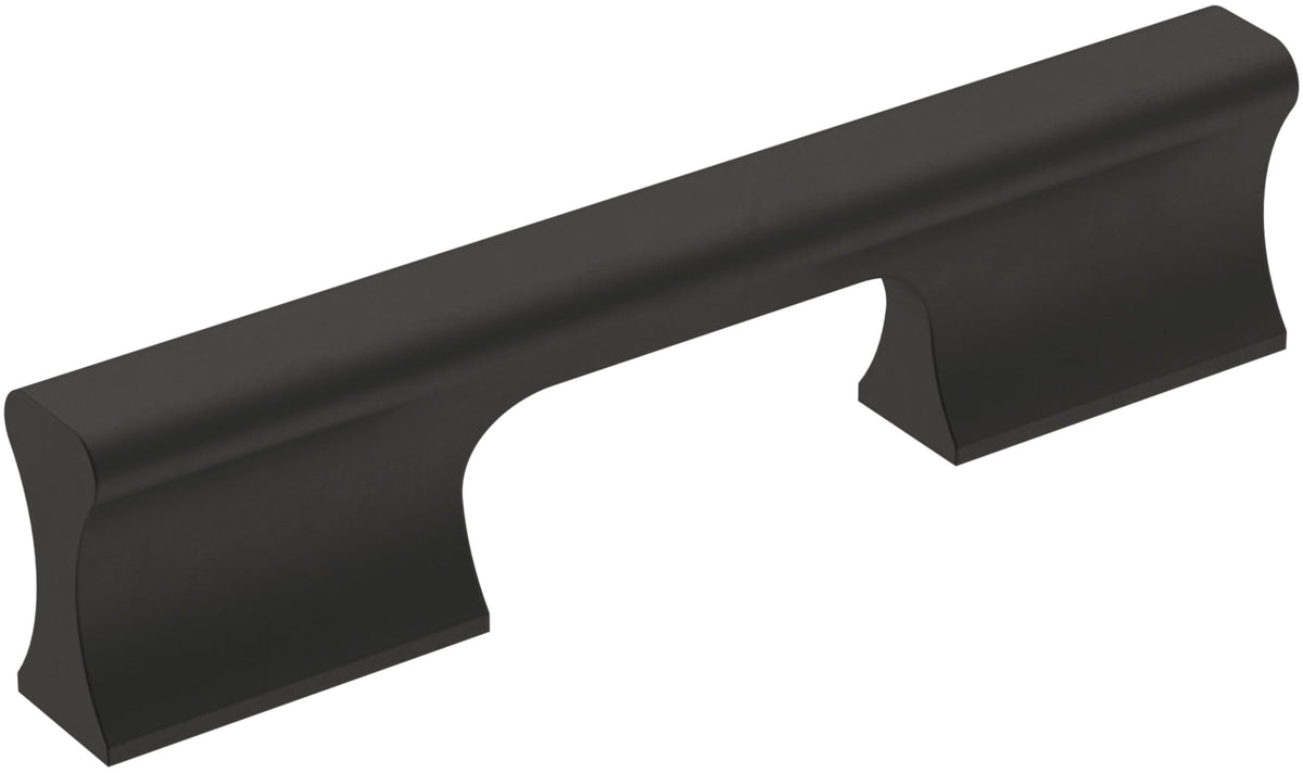 Amerock Cabinet Pull Matte Black 3-3/4 inch (96 mm) Center-to-Center Status 1 Pack Drawer Pull Cabinet Handle Cabinet Hardware