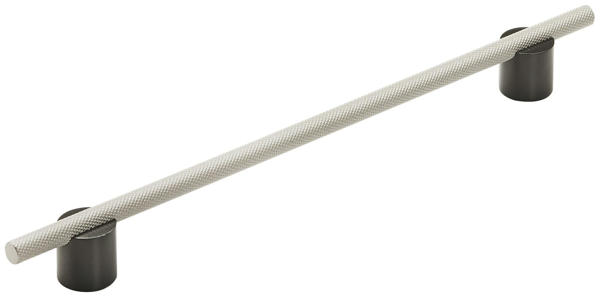 Amerock Cabinet Pull Matte Black/Silver Champagne 10-1/16 inch (256 mm) Center to Center Transcendent 1 Pack Drawer Pull Drawer Handle Cabinet Hardware