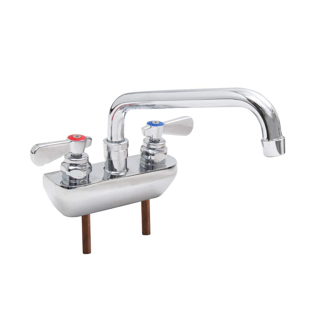 John Boos PBF-4SM2-8LF Heavy Duty Splash Mount Faucet with 8" Swing Spout & 4" Centers