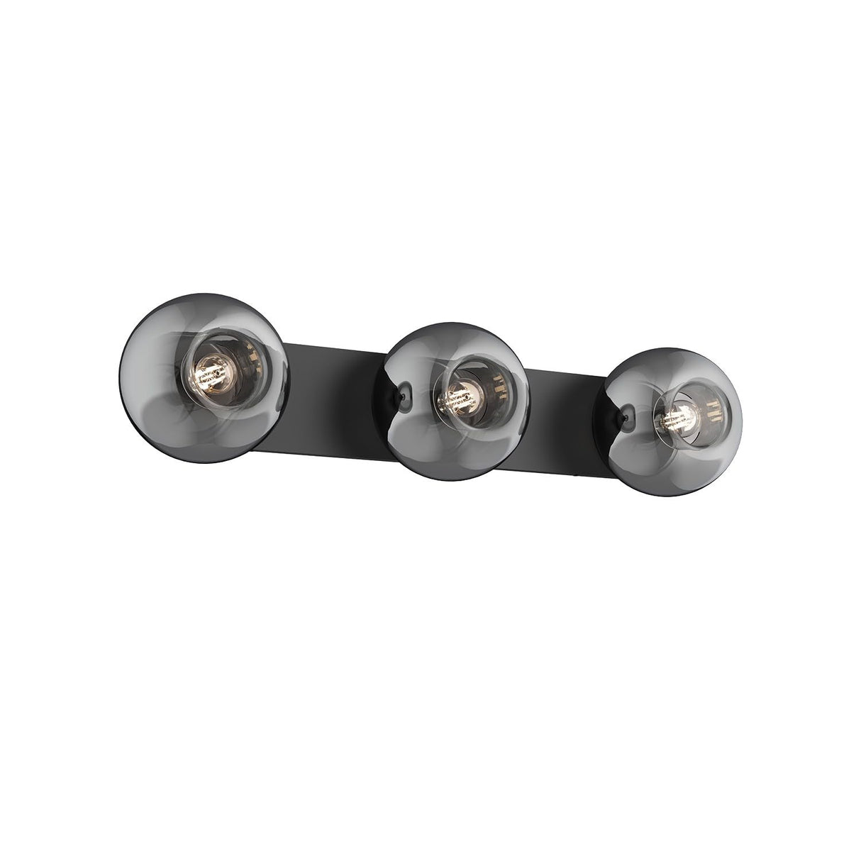Kuzco VL57532-BK/SM SAMAR 3 HEAD 32" VANITY MATTE BLACK TRANSITION SMOKED GLASS E26 60WX3