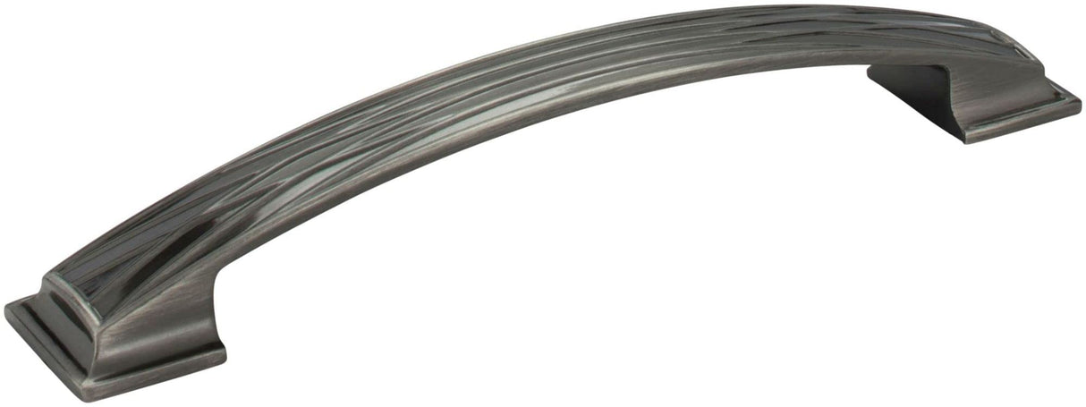 Jeffrey Alexander 535-160BNB 160 mm Center-to-Center Brushed Black Nickel Square Geometric Pattern Aberdeen Cabinet Pull
