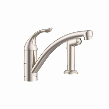 Gerber G0040012SS Stainless Steel Viper Single Handle Kitchen Faucet W/ Spray & Deck ...