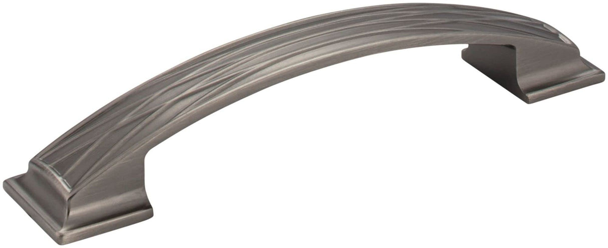 Jeffrey Alexander 535-128BNBDL 128 mm Center-to-Center Brushed Pewter Square Geometric Pattern Aberdeen Cabinet Pull