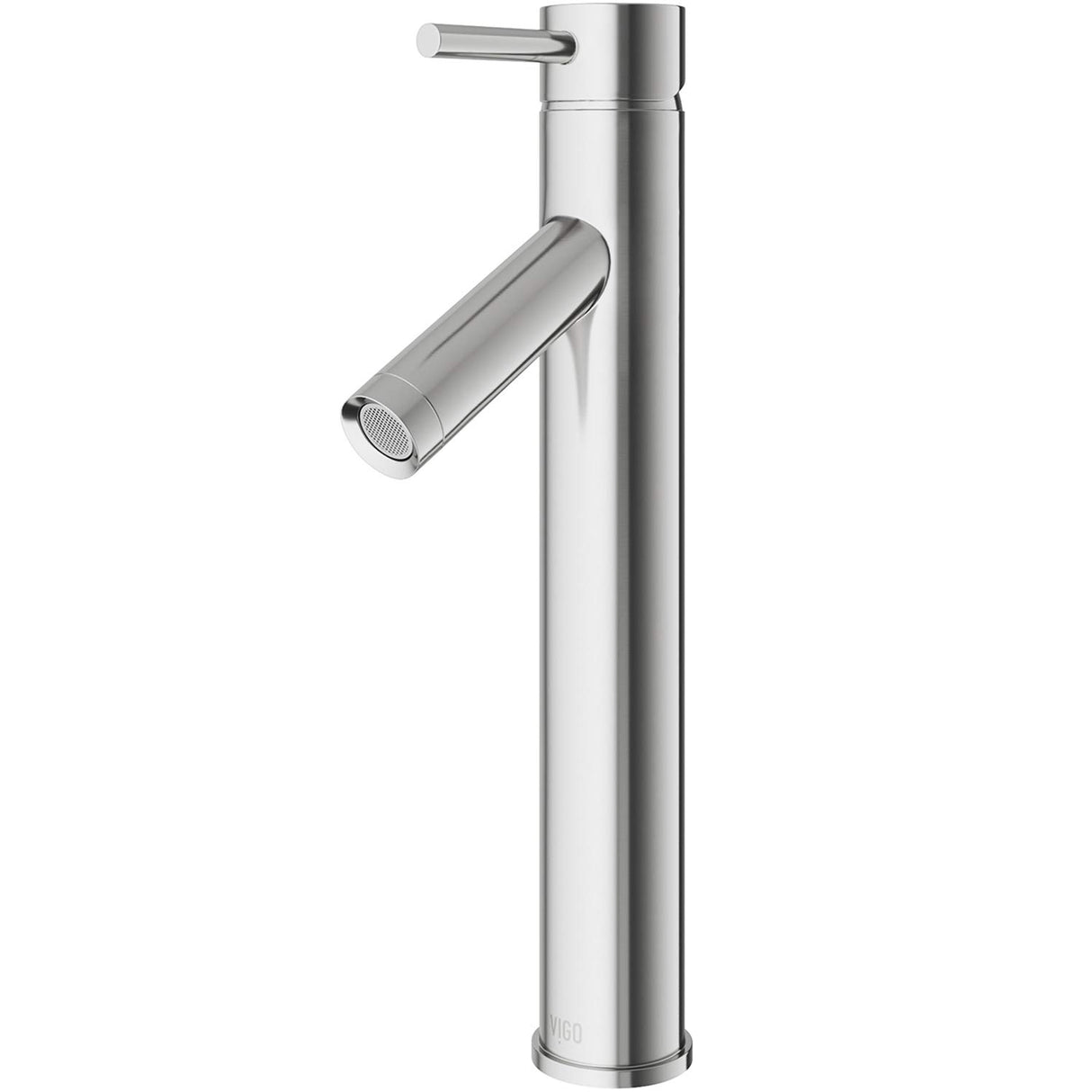 VIGO Grant 12.75 inch H Single Hole Single Handle Bathroom Faucet in Brushed Nickel - Vessel Sink Faucet VG03003BN