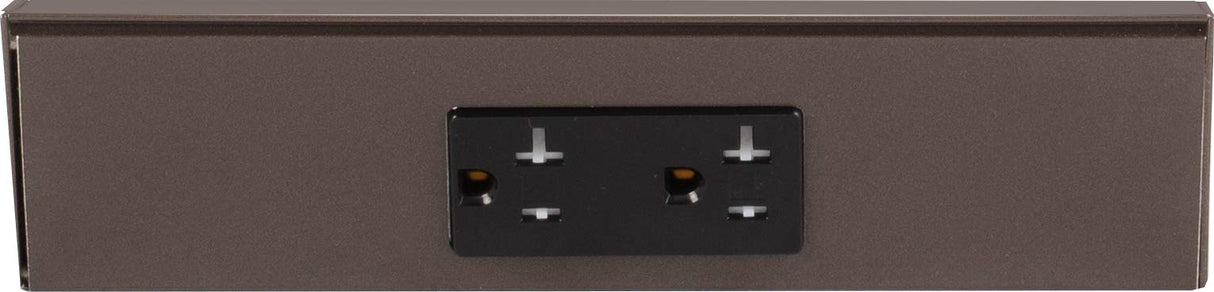 Task Lighting TR9-1BD-P-BZ 9" TR Series Angle Power Strip, Bronze Finish, Black Receptacles