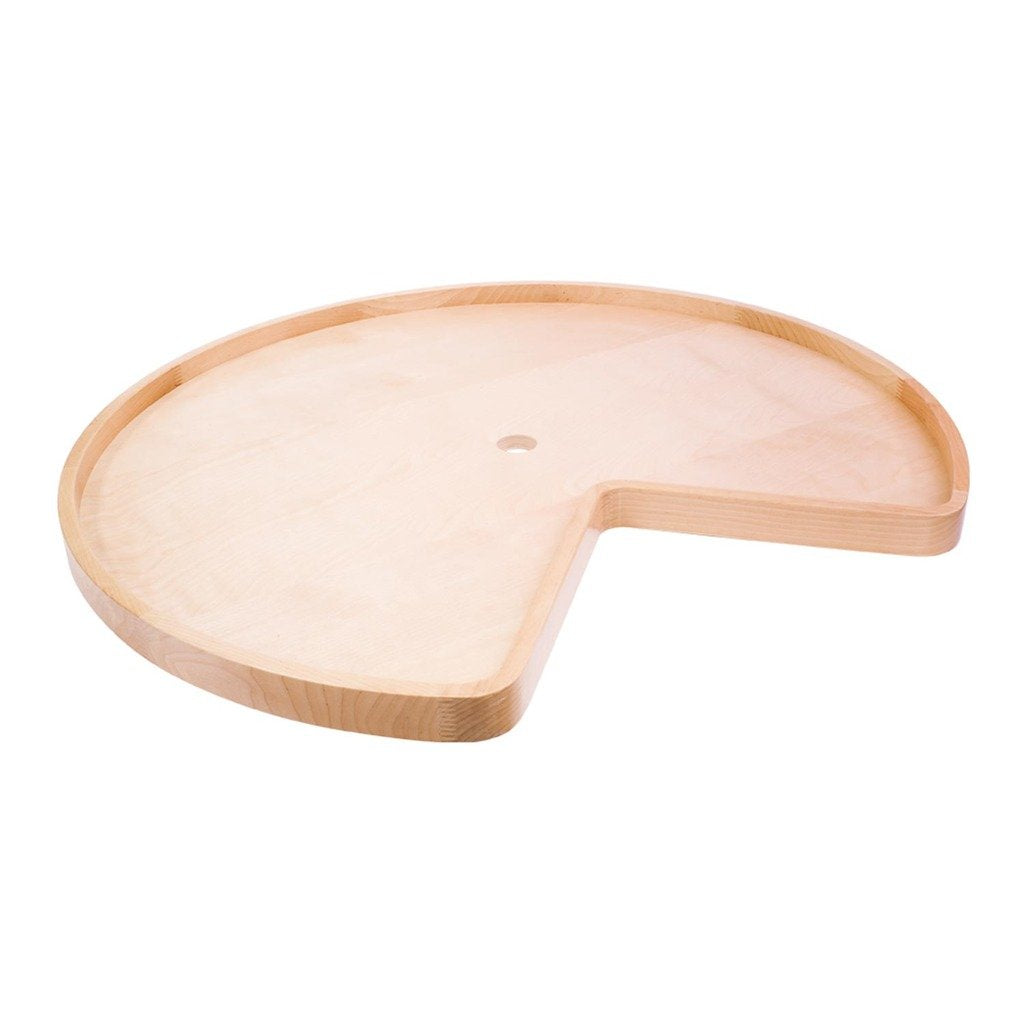Hardware Resources LSK28H 28" Kidney Wood Lazy Susan Individual Shelf with Hole