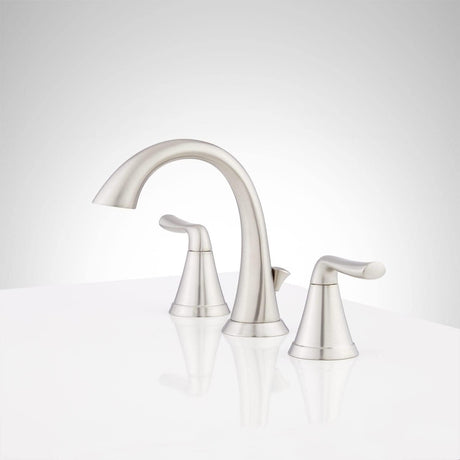 Signature Hardware 447900 Provincetown 1.2 GPM Widespread Bathroom Faucet with Metal Lever Handles and Pop-Up Drain Assembly