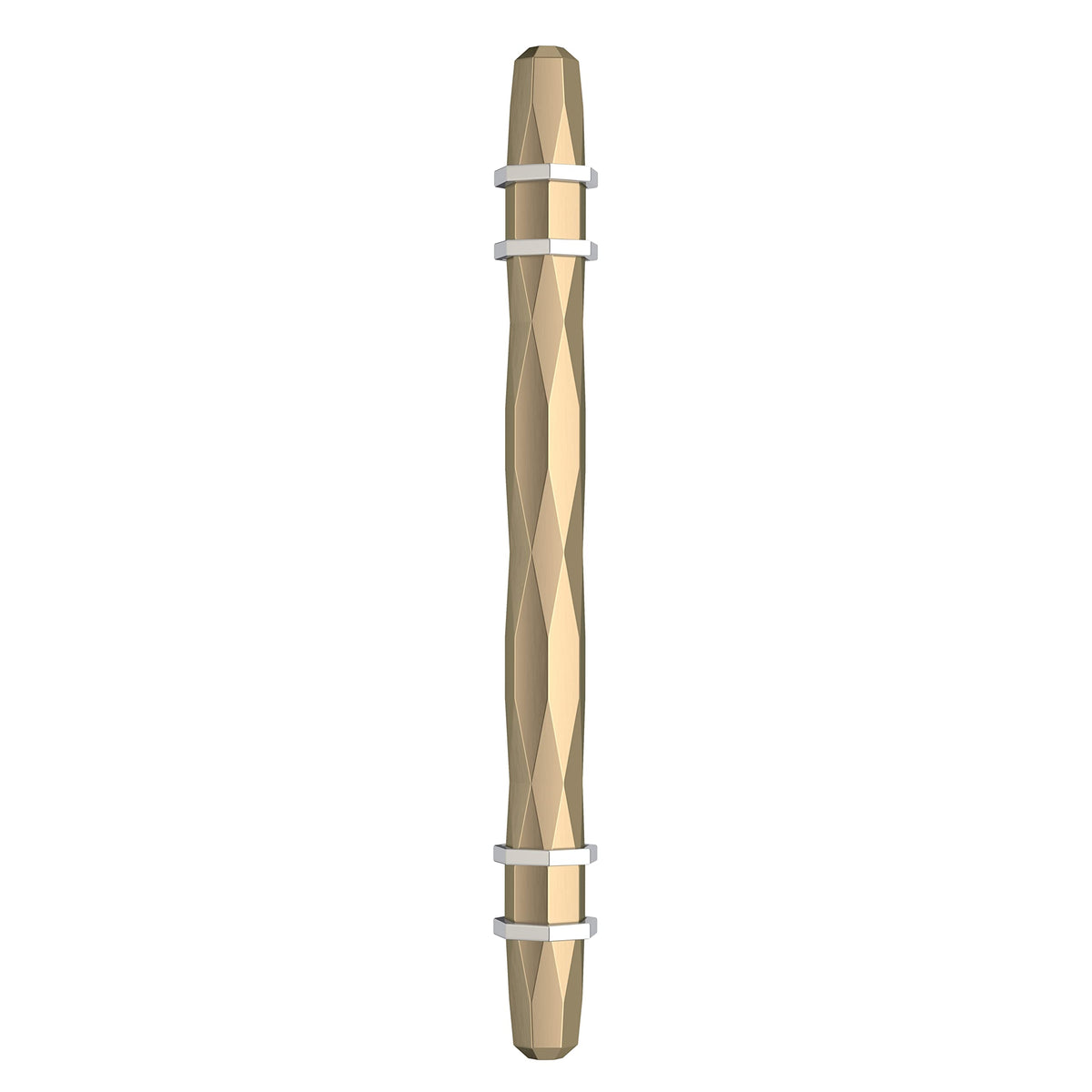 Amerock Cabinet Pull Golden Champagne/Polished Chrome 5-1/16 inch (128 mm) Center-to-Center London 1 Pack Drawer Pull Drawer Handle Cabinet Hardware