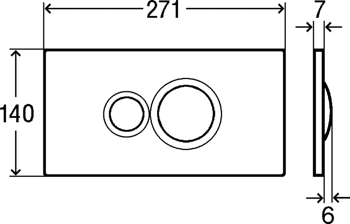 Viega 54720 Flush plate Visign for Style 10, Matte Chrome Plastic
