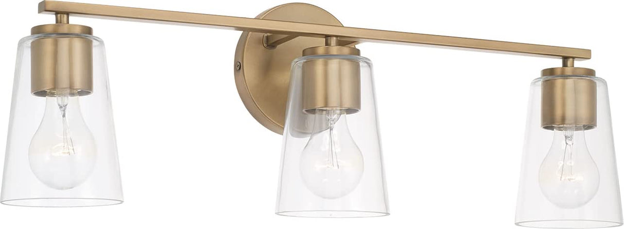 Capital Lighting 148631AD-537 Portman 3 Light Vanity Aged Brass