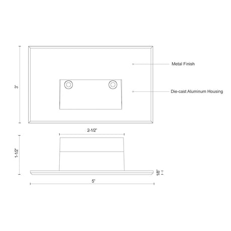 Kuzco ER3003-GY SONIC 3" ER Gray 120V ELV LED 3000K 90CRI 4W